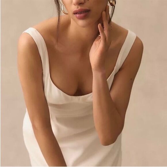 NWOT Reformation Lecce Dress in Ivory - Picture 4 of 5